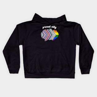 Proud Ally Inclusive LGBT+ flag Kids Hoodie